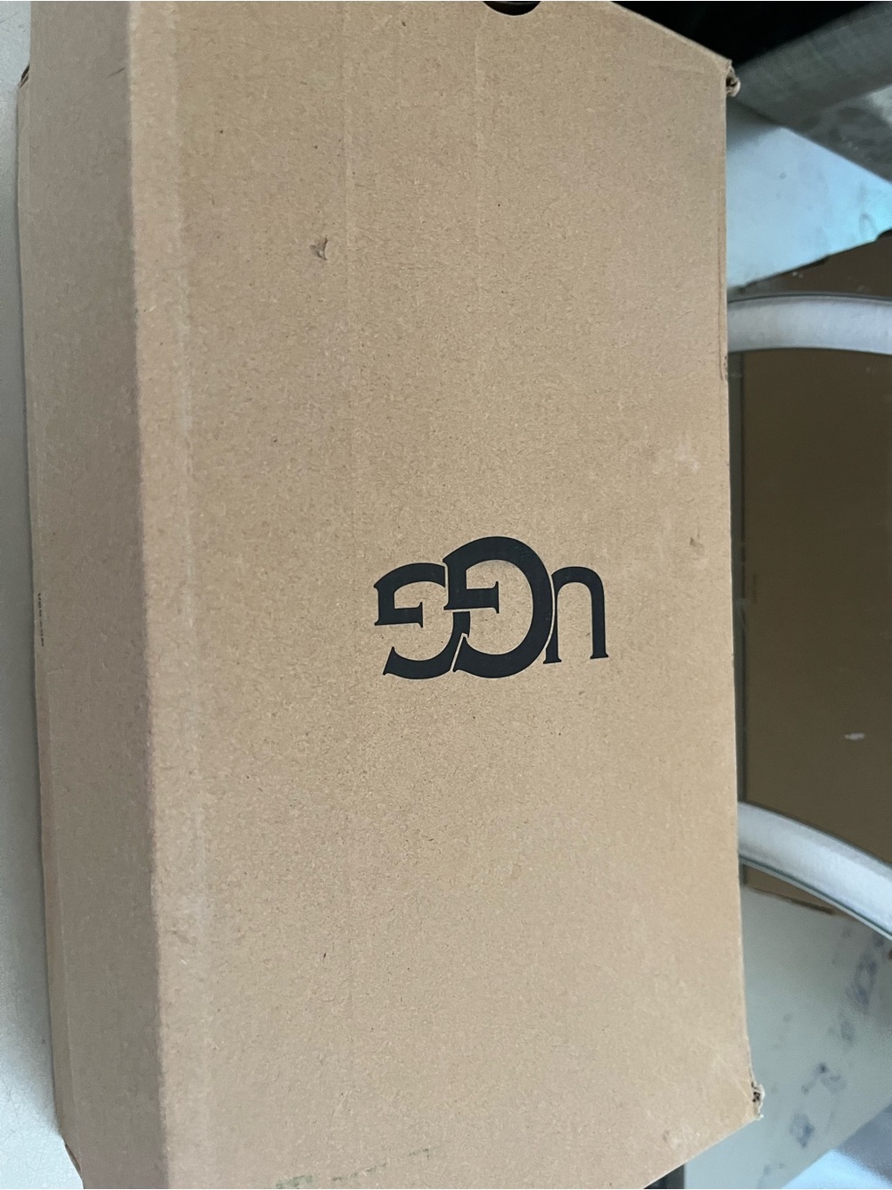 UGG Brown Cardboard Box with Black Logo